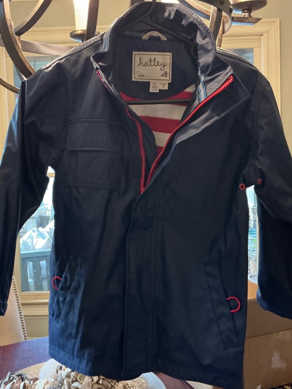 Unisex Hatley blue raincoat